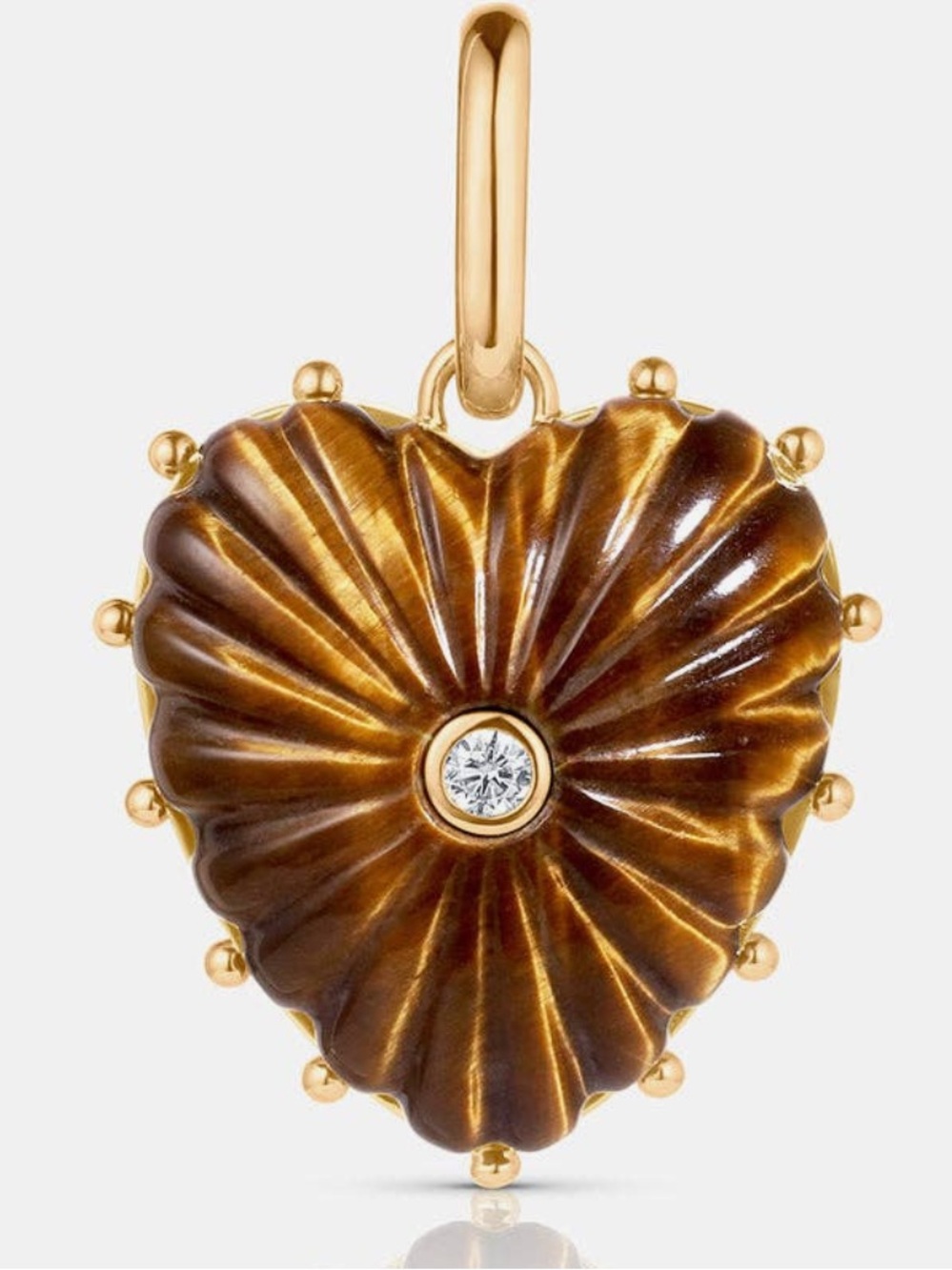 Thatch Tiger’s Eye Heart Charm Clip
